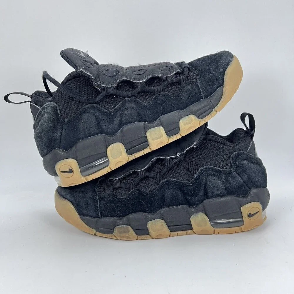 Nike Air Money Black/Black-Gum Light Brown Shoes AQ9350-001 Athletic Youth 5.5Y
